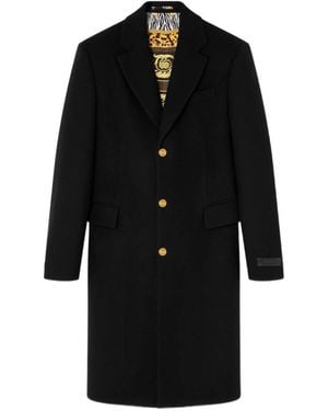 Versace Single-Breasted Coats - Nero