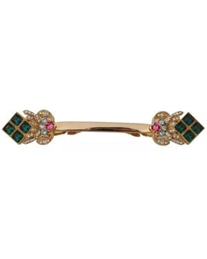 Dolce & Gabbana Kristall Halskette Brosche Eis - Mettallic