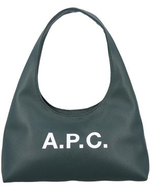 A.P.C. Dunkelgrüne Damenhandtasche