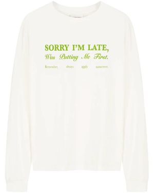 FABIENNE CHAPOT Madeleine Slogan T-Shirt - Wit