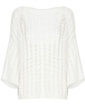 Antonelli Round-Neck Knitwear - Blanc
