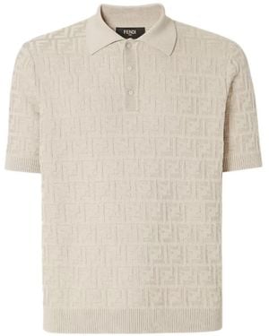 Fendi Polo Shirts - Natural