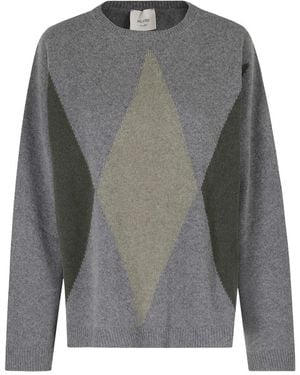 Alysi Round-Neck Knitwear - Grigio