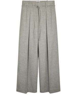 Brunello Cucinelli Broeken ,Grijs ,Wide Broeken