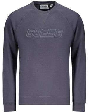 Guess Sweatshirt Met Logo Op De Voorkant - Blauw