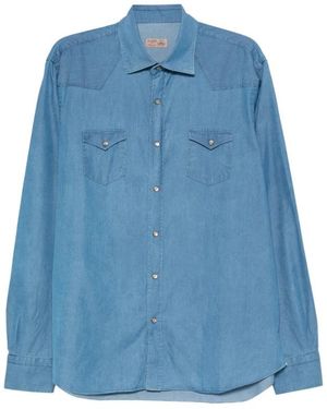 Barba Napoli Denim Shirts - Blu