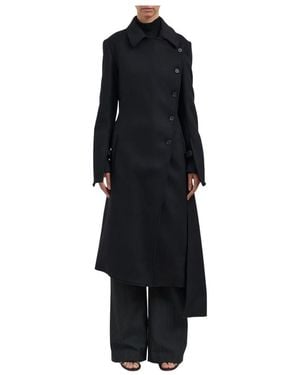 Courreges Single-Breasted Coats - Noir