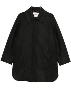 Fendi Single-Breasted Coats - Negro