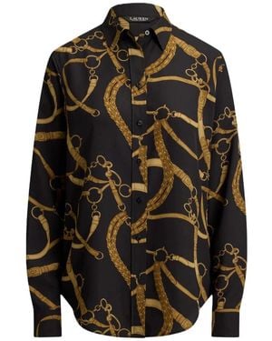 Ralph Lauren Sportshirt Van Geweven Stof - Zwart