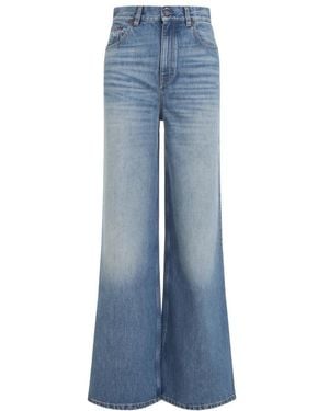 Chloé Jeans ,Blauw ,Katoen High-Rise Wide-Leg Jeans
