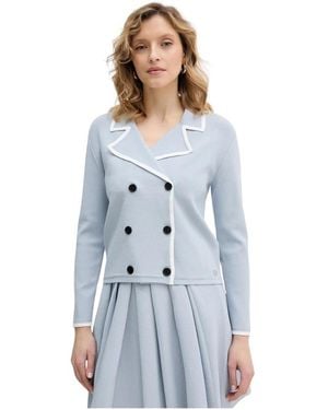 KARL LAGERFELD Doppelreihiger Cardigan - Blau