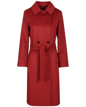 Max Mara Jassen ,Rood ,Belted Coats