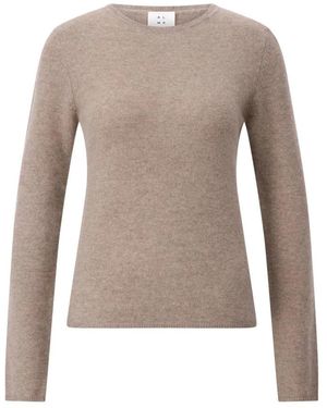 Almala Rundhals-Strickpullover - Braun