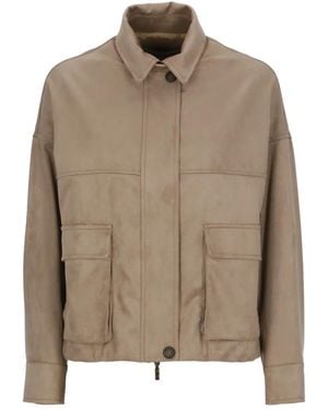 D.exterior Bomber Jackets - Marrón