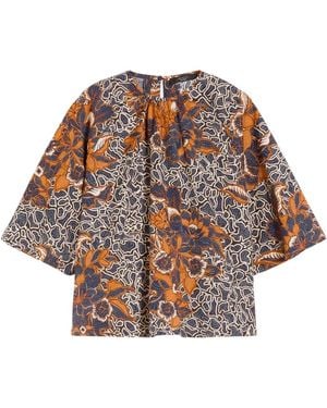 Weekend by Maxmara Overhemden ,Veelkleurig ,Katoen Wkdquaglia Blouse - Bruin
