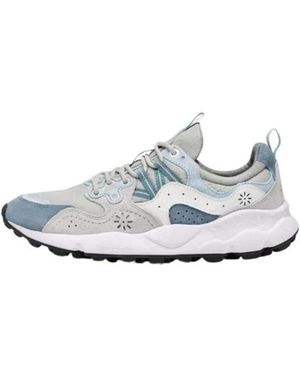 Flower Mountain Schoenen ,Grijs ,Suède Yamano 3 Sneaker - Wit