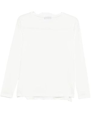 Le Tricot Perugia Long Sleeve Tops - Wit