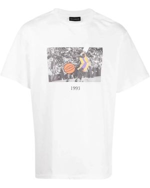Throwback. Klassisches baumwoll-t-shirt - Weiß
