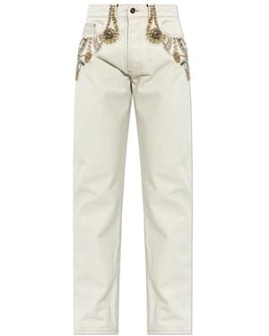 Versace Straight Fit Jeans - Natural