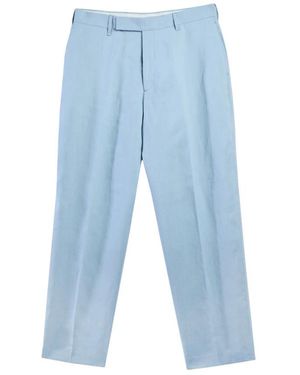 Paul Smith Pantaloni Ampi Lino - Blau