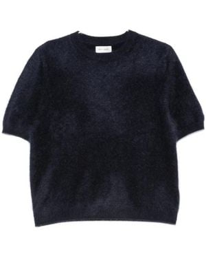 Soft Goat Round-Neck Knitwear - Azul