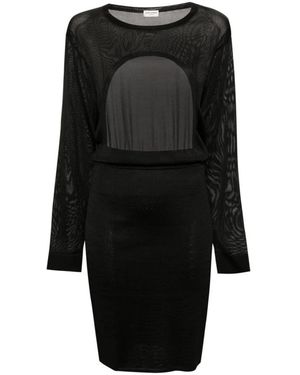 Saint Laurent Knitted Dresses - Black