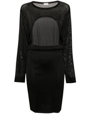 Saint Laurent Knitted Dresses - Black