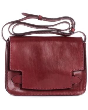 The Bridge Leder Tasche Mit Logo Und Verschluss - Rot
