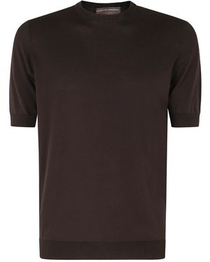 FILIPPO DE LAURENTIIS Maglia Girocollo Cotone Crepe - Zwart