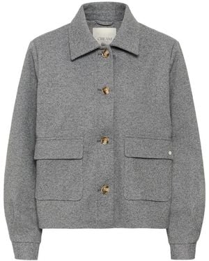 Cream Light Jackets - Grigio