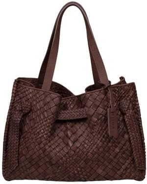 Plinio Visona' Tote Bags - Marrone