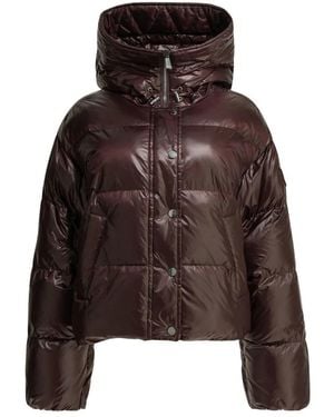 Pinko Jassen ,Rood ,Polyester Impasto Donsjack - Bruin