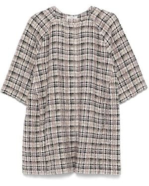 Charlott Beiger Lurex-Detailmantel - Grau