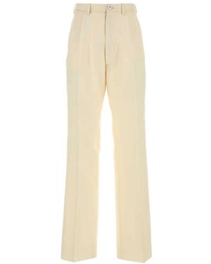 Maison Margiela Straight Trousers - Natural