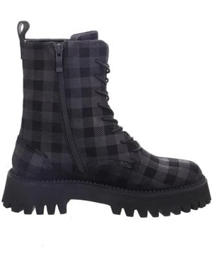 Ara Damen Stiefeletten Aus Geprägtem Leder - Schwarz