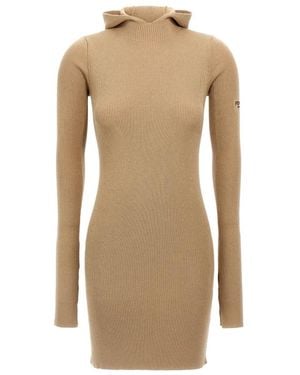 Fendi Jurk Met Capuchon - Naturel