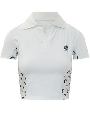 Marine Serre Polo Shirts - White
