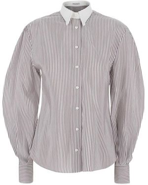 Brunello Cucinelli Blouses &Amp; Hemden - Grijs