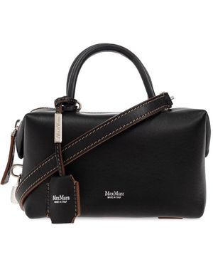 Max Mara Tassen ,Zwart ,Leer Handtas Holdall Klein