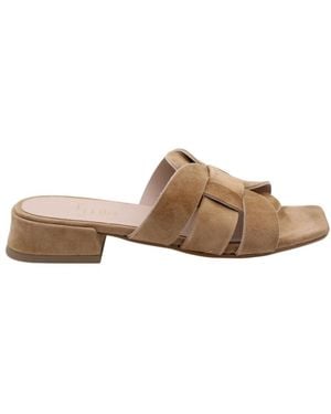 E mia Heeled Mules - Marron
