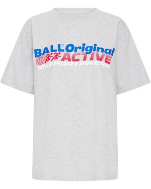 Ball Tops ,Grijs ,Leer T-Shirts - Wit