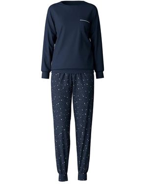 CALIDA Nachtkleding ,Blauw ,Katoen Pyjama Met Boord