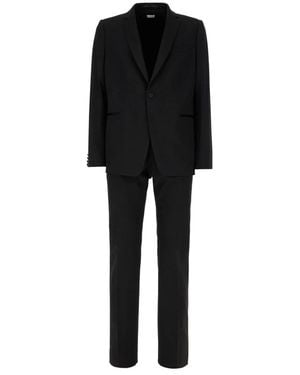 Dries Van Noten Single Breasted Suits - Black
