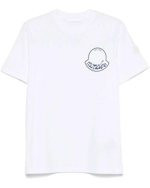 Moncler Big Crest Logo T-Shirt Weiß