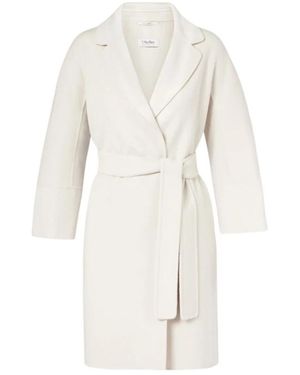Max Mara Belted Coats - Wit