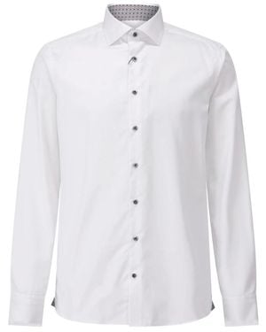 Stenströms Moderne Slim-Fit Twill Overhemd - Wit