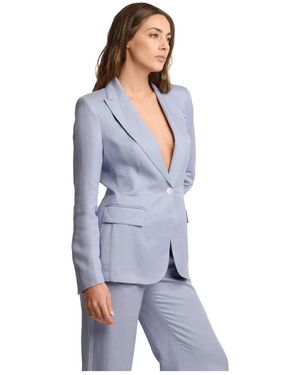 Kocca Jassen ,Blauw ,Leer Pure Verve Collection Blazer Jacket