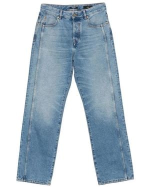 Balmain Jeans ,Blauw ,Denim Gedekte Losse Denim Jeans