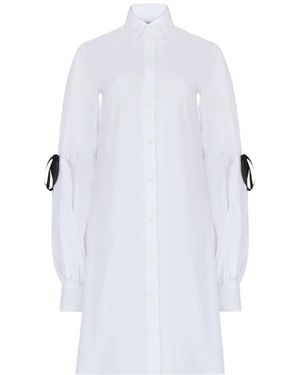 Nina Ricci Hemdblusenkleid Mit Schleifendetails - Weiß