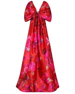 CAMILLA Italian Rosa Floral Jurk - Rood